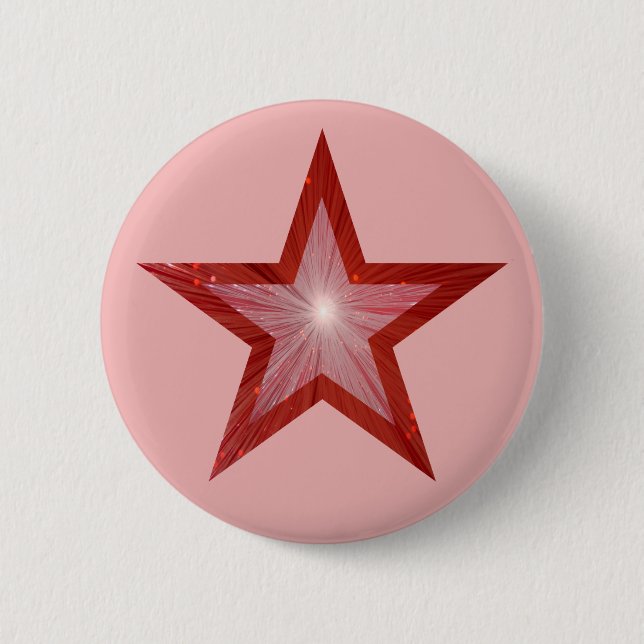 Badge Rond 5 Cm Bouton Rouge rose (Devant)