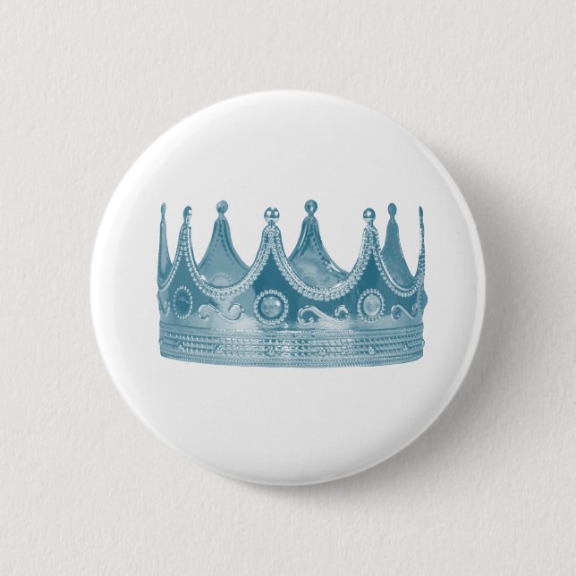 Badge Rond 5 Cm Bouton royal de couronne de bébé (Devant)