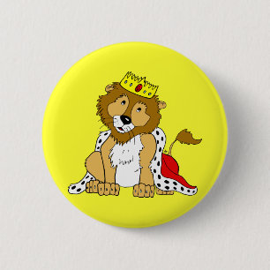 Badge Rond 5 Cm Bouton royal de lion