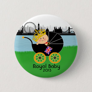 Badge Rond 5 Cm Bouton royal de Londres de bébé