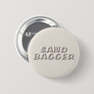 Badge Rond 5 Cm Bouton sable blanc Sandbagger