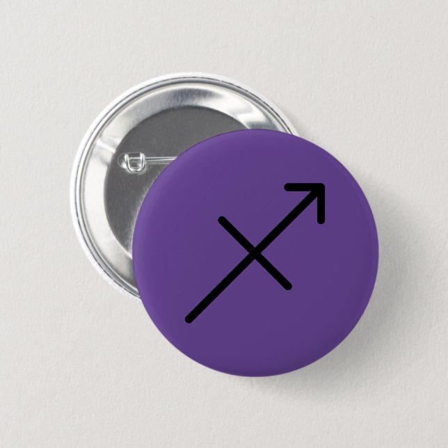 Badge Rond 5 Cm Bouton Sagittaire (Devant & derrière)