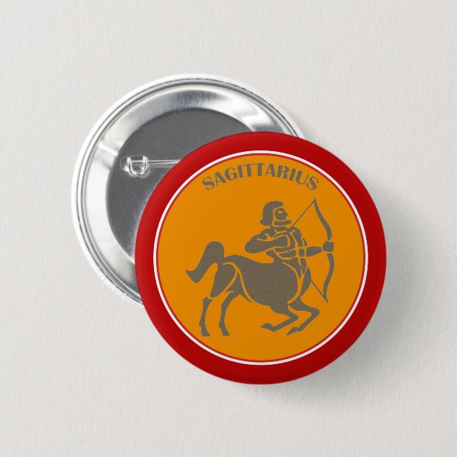 Badge Rond 5 Cm Bouton Sagittarius (Devant & derrière)