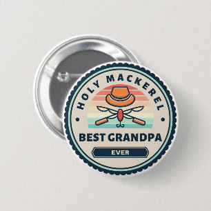 Badge Rond 5 Cm Bouton - Saint-Maquereau ! Meilleur Grand-Père