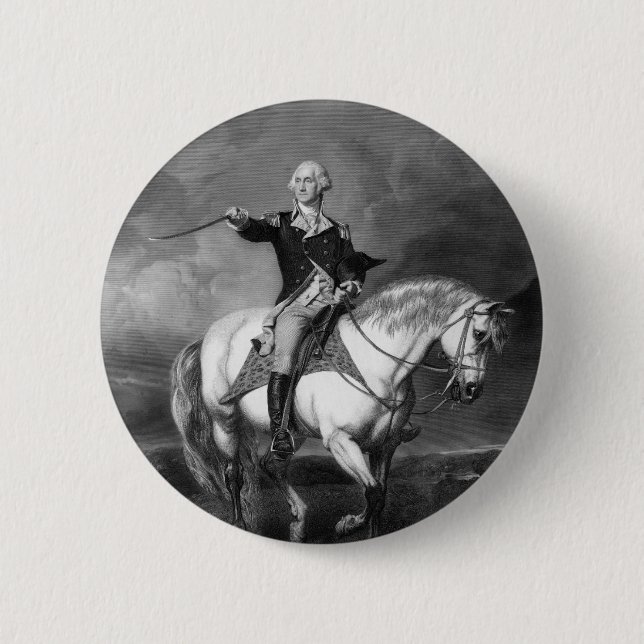 Badge Rond 5 Cm Bouton Salute George Washington (Devant)