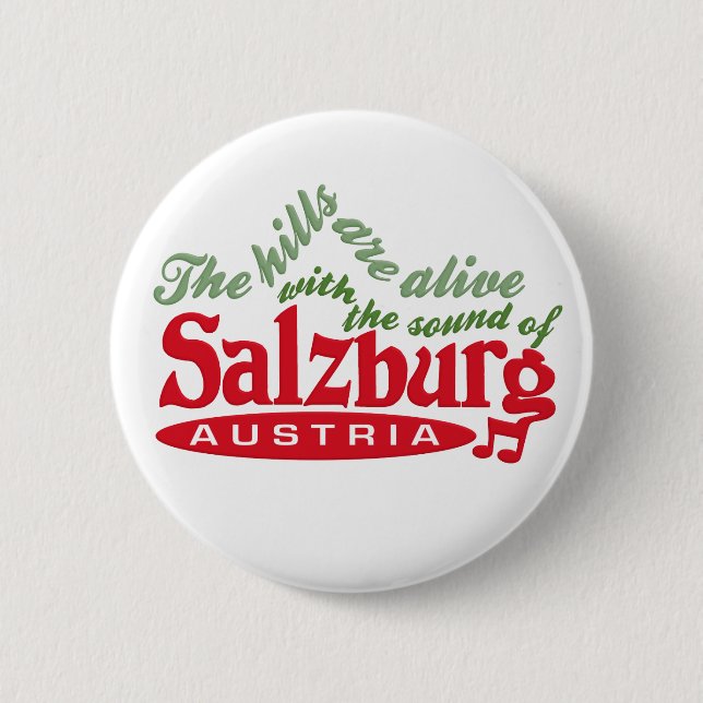 Badge Rond 5 Cm Bouton Salzbourg (Devant)