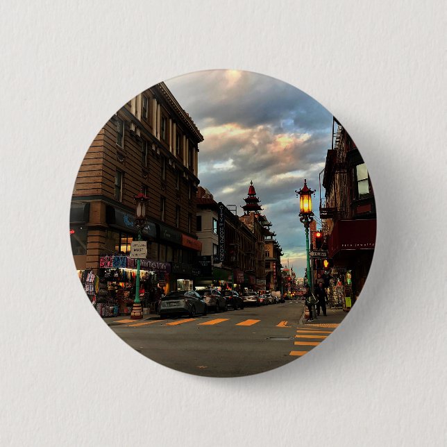 Badge Rond 5 Cm Bouton San Francisco Chinatown #6 (Devant)