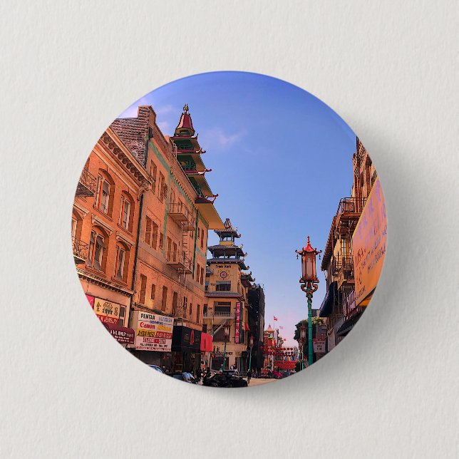 Badge Rond 5 Cm Bouton San Francisco Chinatown #7 (Devant)