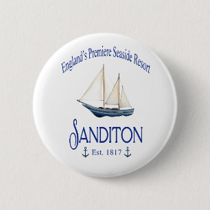 Badge Rond 5 Cm Bouton Sanditon Seaside Resort