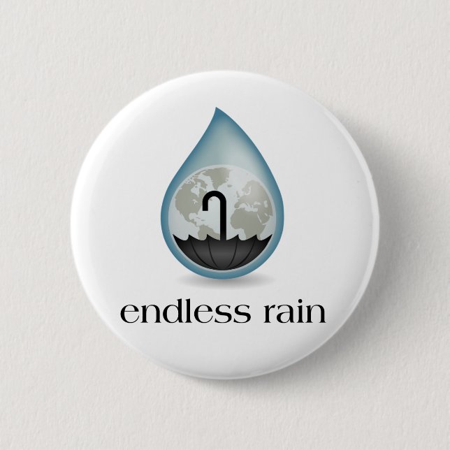 Badge Rond 5 Cm Bouton sans fin de pluie (Devant)