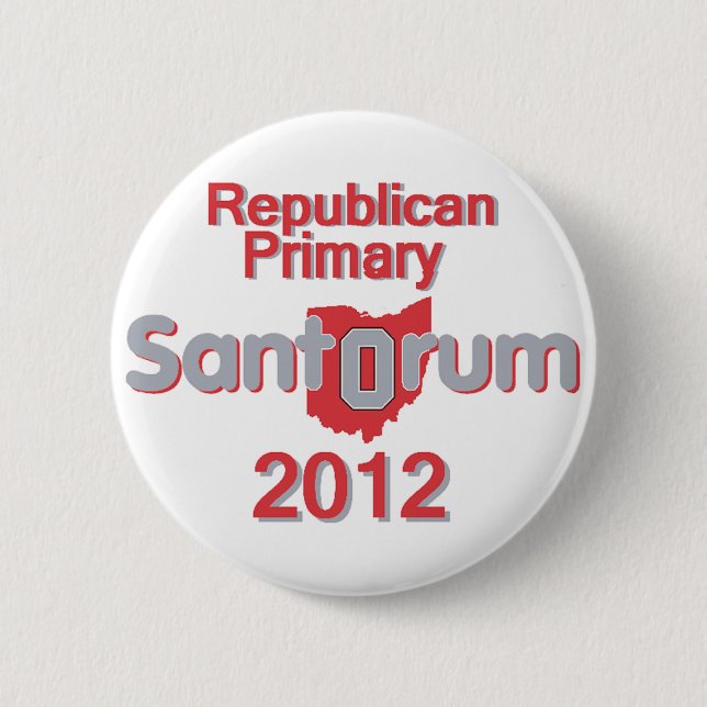 Badge Rond 5 Cm Bouton Santorum OHIO (Devant)