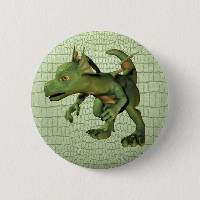 Badge Rond 5 Cm Bouton Scaley de dragon (Devant)