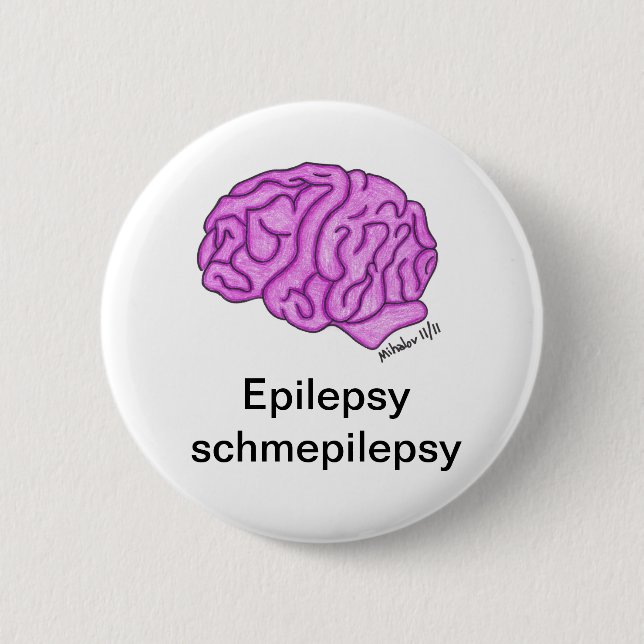 Badge Rond 5 Cm Bouton schmepilepsy de "épilepsie" (Devant)