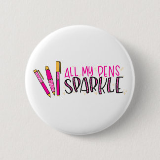 Badge Rond 5 Cm BOUTON scintillant des stylos WCP