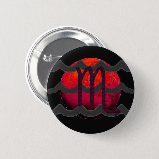 Badge Rond 5 Cm Bouton Scorpion (Devant & derrière)