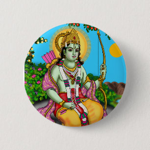 Badge Rond 5 Cm Bouton Seigneur Rama