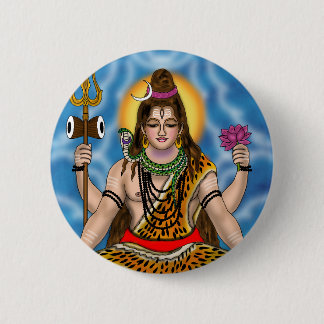 Badge Rond 5 Cm Bouton Seigneur Shiva