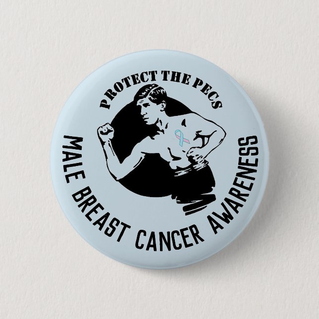 Badge Rond 5 Cm Bouton Sensibilisation au cancer du sein chez les  (Devant)