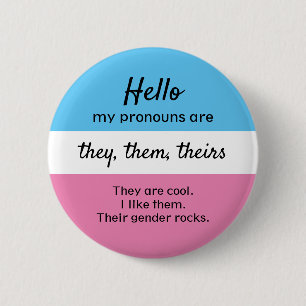 Badge Rond 5 Cm Bouton Sexe Pronouns - Ils Pronouns