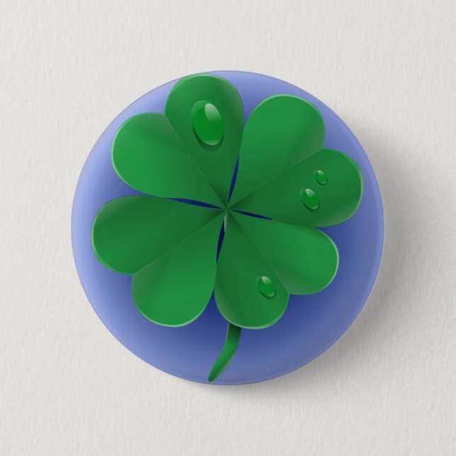 Badge Rond 5 Cm Bouton shamrock (Devant)