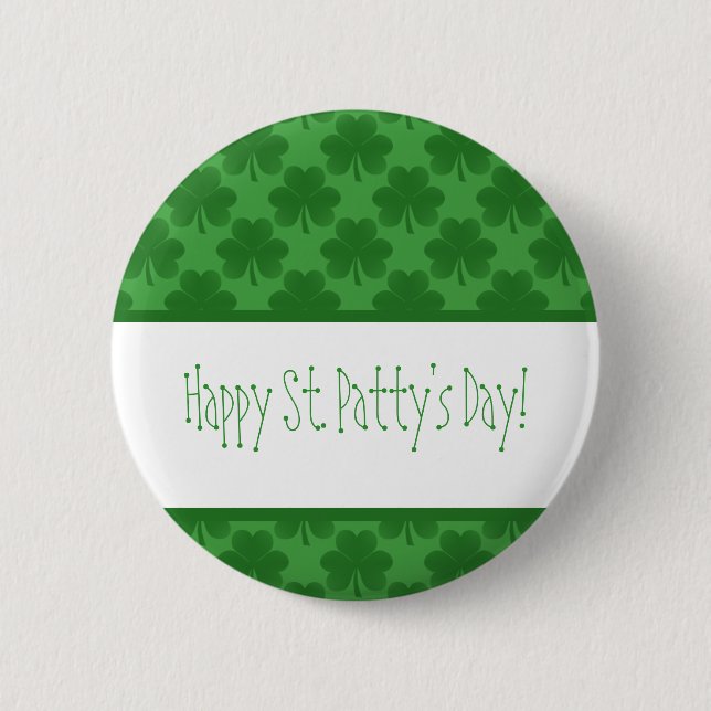 Badge Rond 5 Cm Bouton Shamrock simple (Devant)