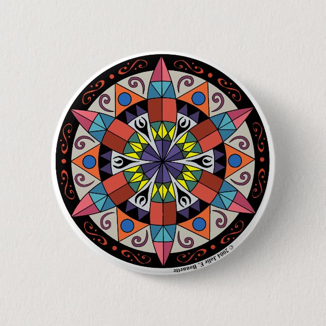 Badge Rond 5 Cm Bouton Signe hexadécimal 1 (Devant)