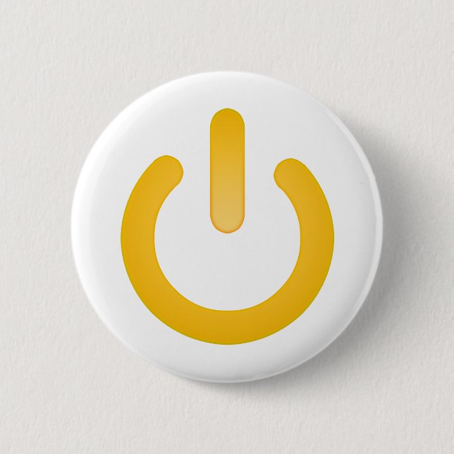 Badge Rond 5 Cm Bouton simple de puissance (Devant)