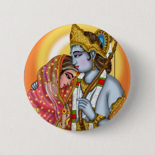 Badge Rond 5 Cm Bouton Sita Ram