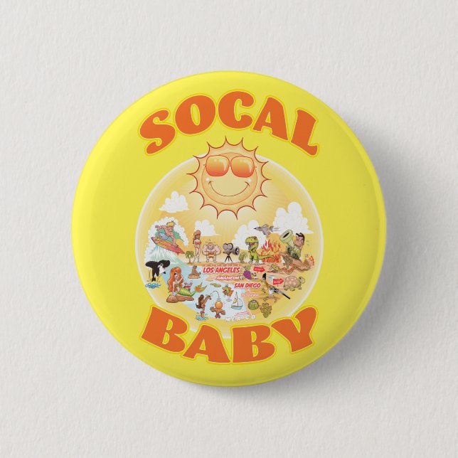 Badge Rond 5 Cm Bouton SoCal (Devant)