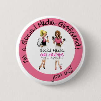 Badge Rond 5 Cm Bouton social d'amies de médias