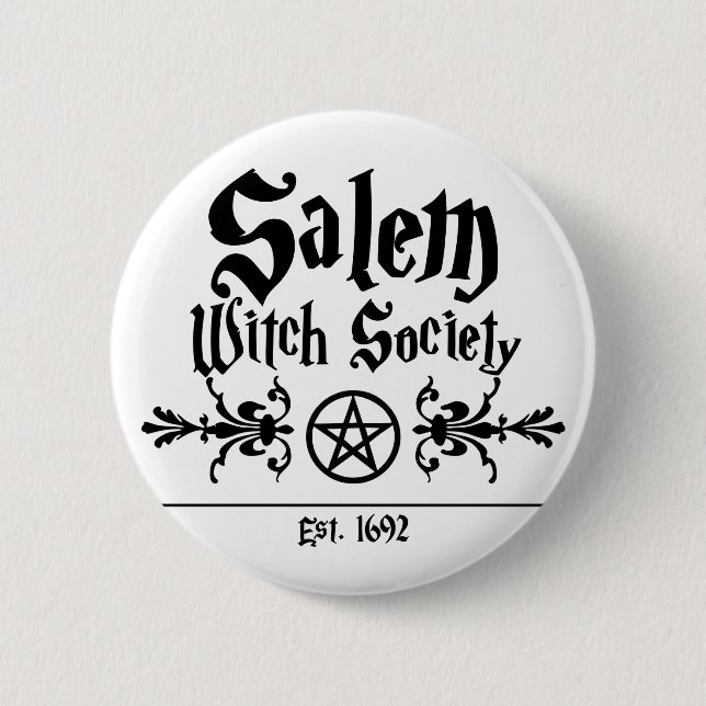 Badge Rond 5 Cm Bouton Société Salem Witches (Devant)