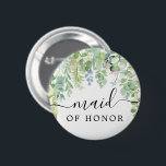 Badge Rond 5 Cm Bouton Soft Green Bridal Party - Maid<br><div class="desc">Cette charmante épingle Maid of Honor est parfaite pour votre fête de bachelorette ou douche nuptiale !</div>