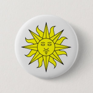 Badge Rond 5 Cm Bouton Soleil