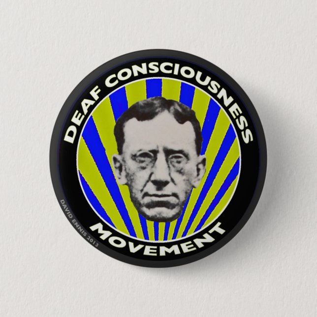 Badge Rond 5 Cm Bouton sourd de mouvement de conscience (Devant)