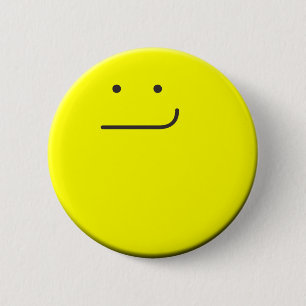 Badge Rond 5 Cm Bouton souriant d'un air affecté