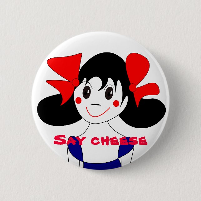 Badge Rond 5 Cm Bouton "Souriez" (Devant)