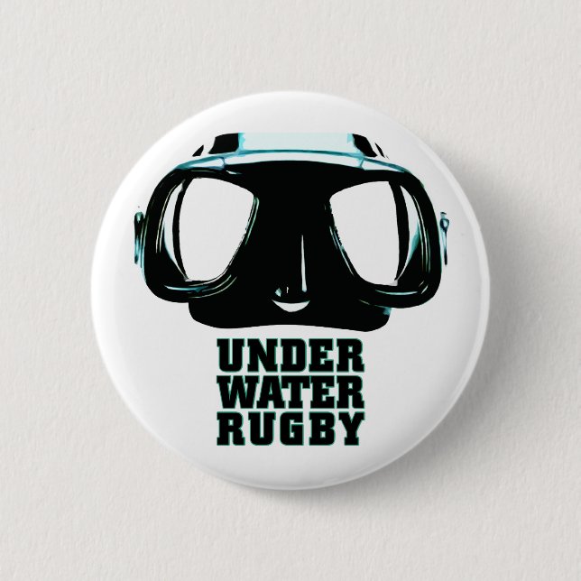 Badge Rond 5 Cm Bouton sous-marin de rugby (Devant)