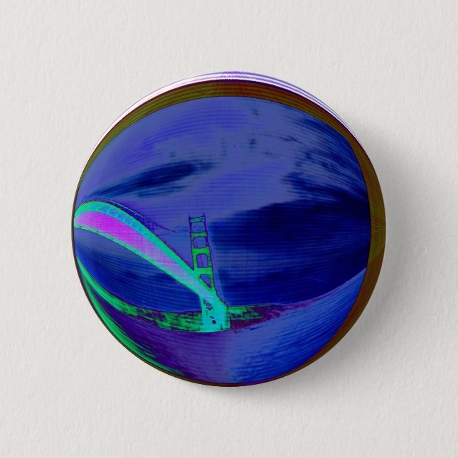 Badge Rond 5 Cm Bouton sous San Fran (Devant)