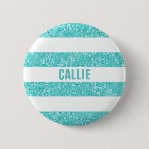 Badge Rond 5 Cm Bouton Sparkle Parties scintillant Look Stripes