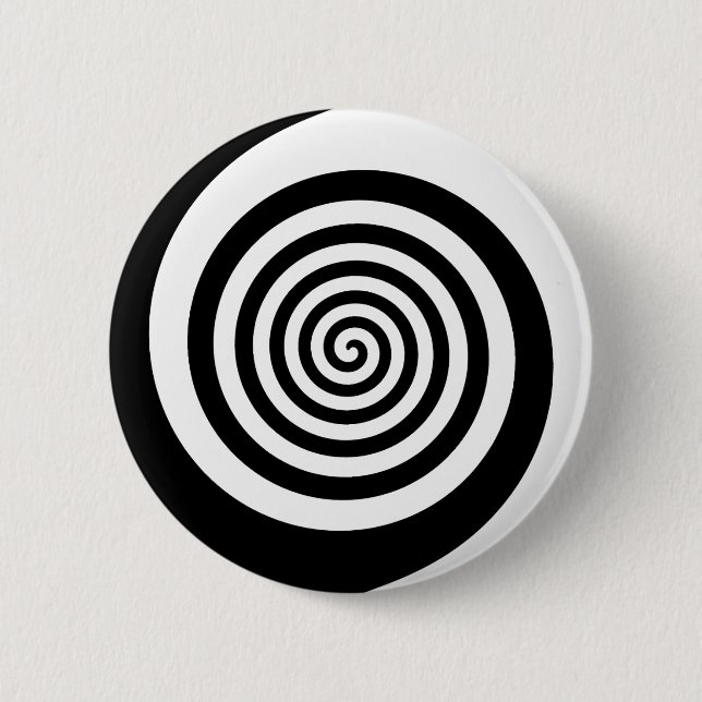 Badge Rond 5 Cm Bouton spirale d'hypnose (Devant)