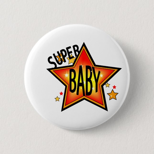 Badge Rond 5 Cm Bouton Star Baby (Devant)