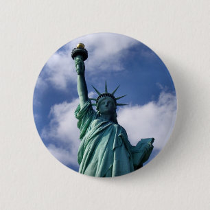 Badge Rond 5 Cm Bouton Statue de la Liberté