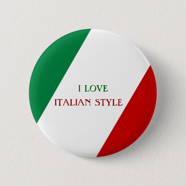 Badge Rond 5 Cm Bouton STYLE ITALIEN (Devant)