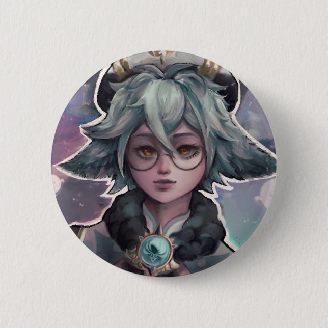 Badge Rond 5 Cm Bouton Sucre (Devant)