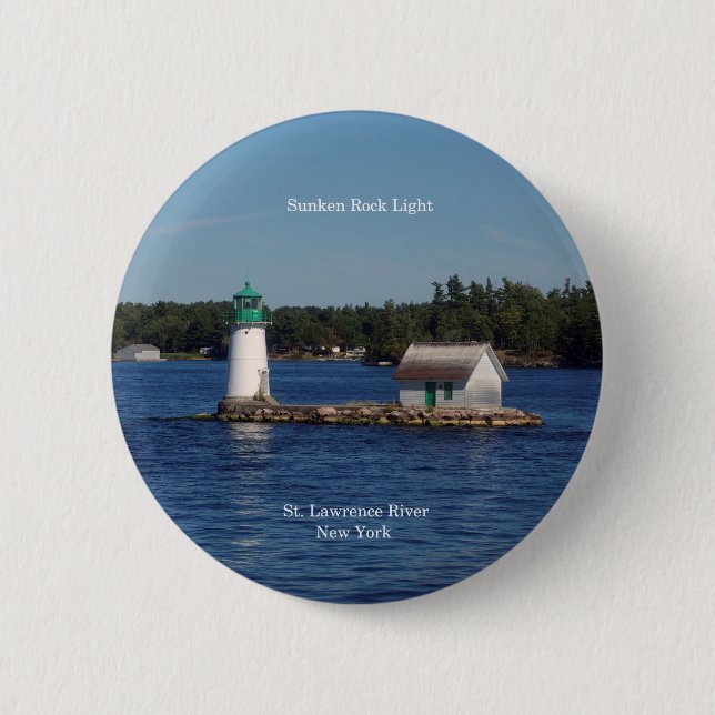 Badge Rond 5 Cm Bouton Sunken Rock Light (Devant)