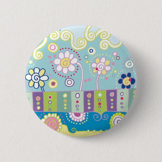 Badge Rond 5 Cm Bouton Sunny Morning (Devant)