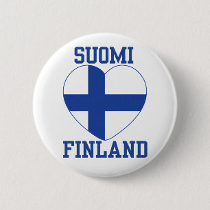 Badge Rond 5 Cm Bouton SUOMI FINLAND