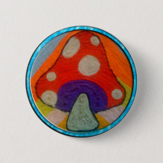 Badge Rond 5 Cm Bouton super de champignon