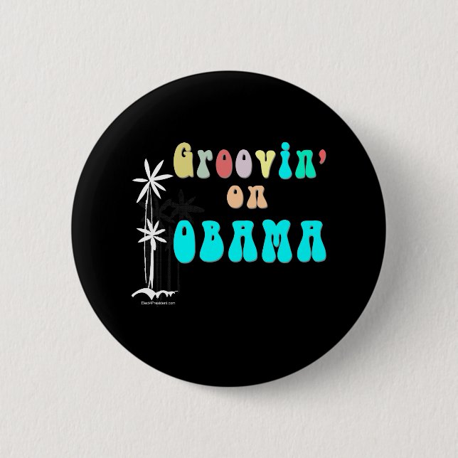 Badge Rond 5 Cm Bouton super d'Obama (Devant)