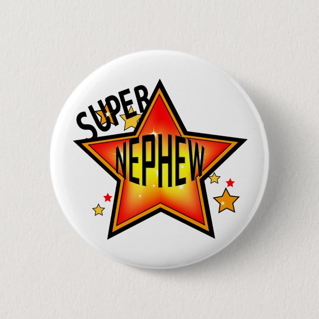 Badge Rond 5 Cm Bouton Super Star Funny de Nephew (Devant)